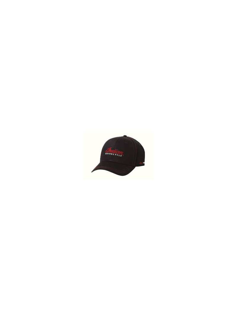 CONTRAST STITCH CAP BLACK