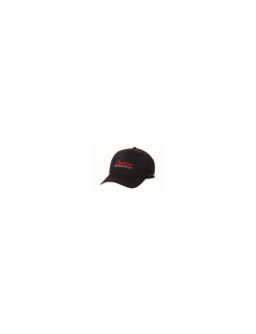 CONTRAST STITCH CAP BLACK