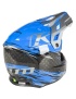 F3 Carbon Pro Helmet ECE MD Thrashed Electric Blue Lemonade - Metallic Silver